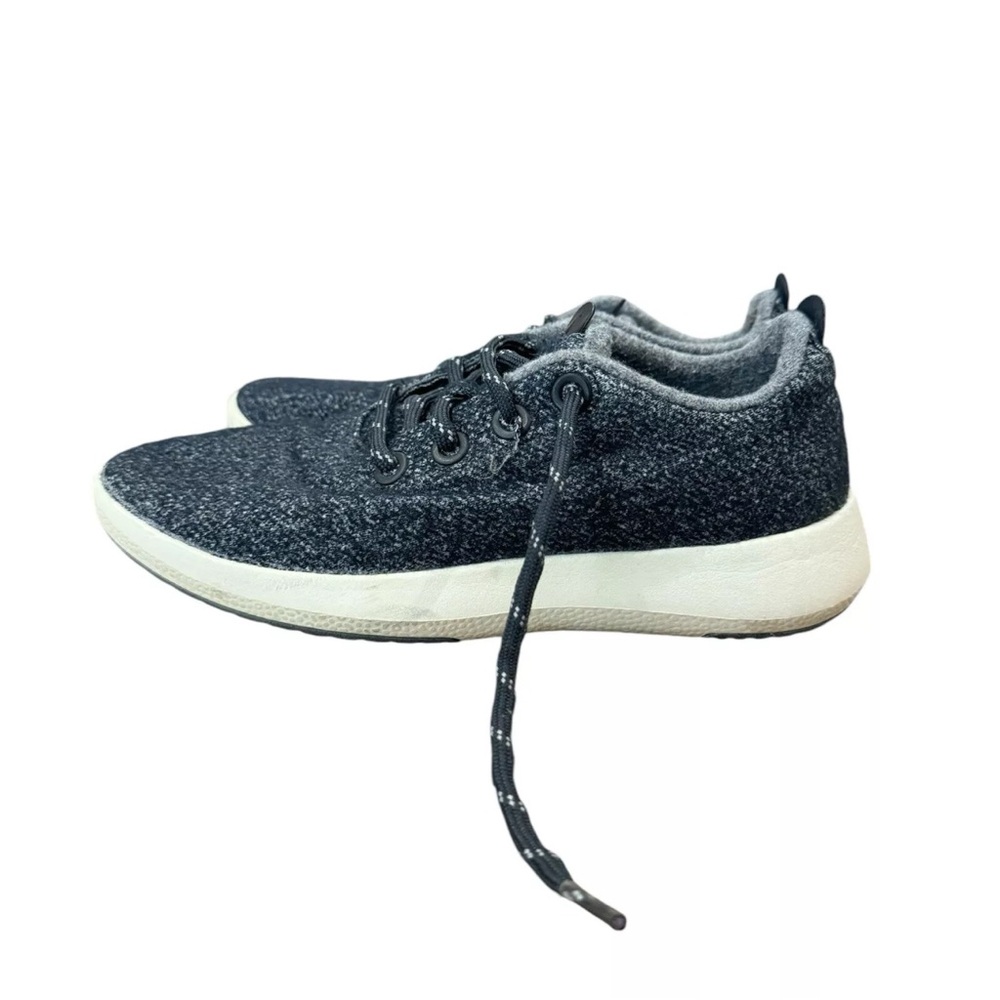 ALLBIRDS mens size 8 charcoal gray wool knit lace up sneakers running shoes